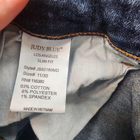 Judy Blue Slim Fit Stretch Denim Jeans Size 11/30 - Picture 4 of 6